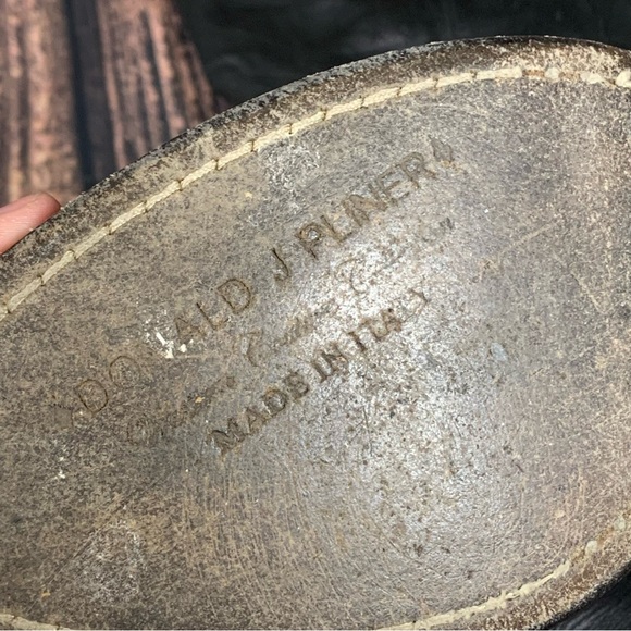 Donald J Pliner Sz 8.5 Devi 12 Black Leather Italy Zippers Knee Riding 18” Boots - Picture 13 of 16